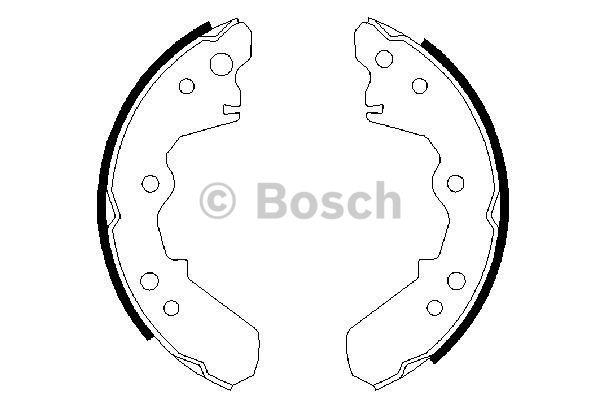 Колодки гальмівні барабанні, комплект Bosch 0 986 487 376