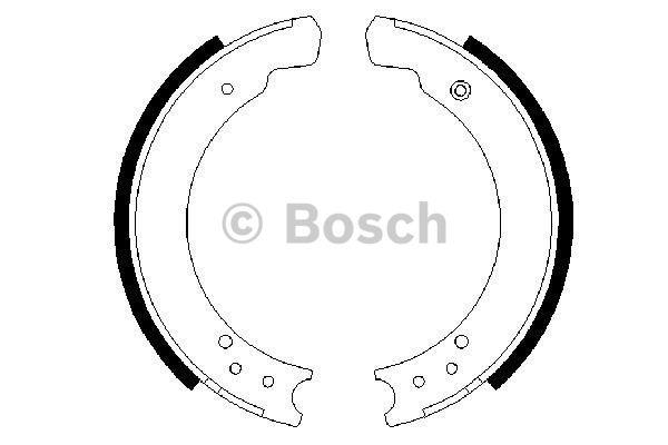 Колодки гальмівні барабанні, комплект Bosch 0 986 487 395