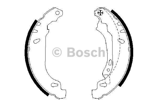 Колодки гальмівні барабанні, комплект Bosch 0 986 487 556