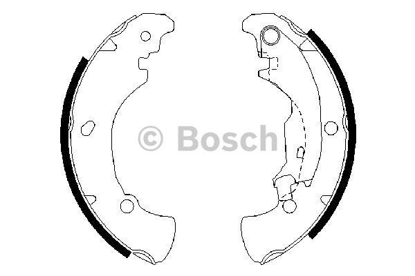 Колодки гальмівні барабанні, комплект Bosch 0 986 487 560