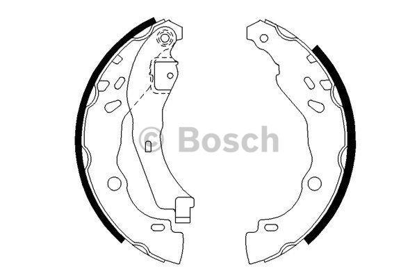 Колодки гальмівні барабанні, комплект Bosch 0 986 487 627
