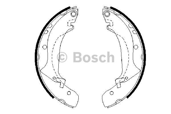 Колодки гальмівні барабанні, комплект Bosch 0 986 487 642