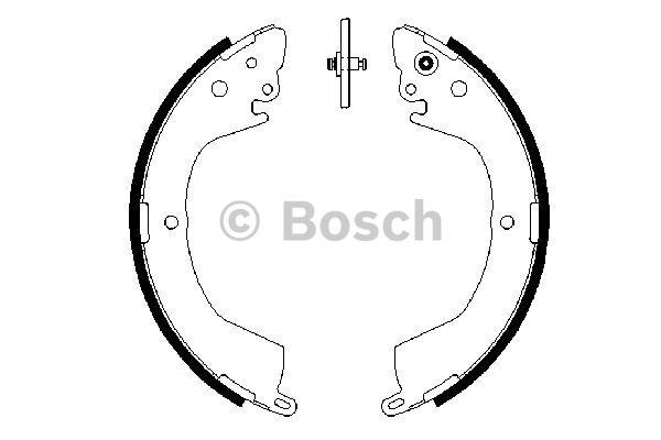 Колодки гальмівні барабанні, комплект Bosch 0 986 487 684