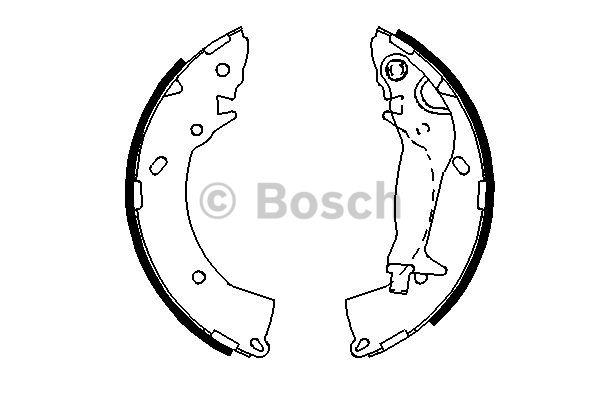 Колодки гальмівні барабанні, комплект Bosch 0 986 487 697