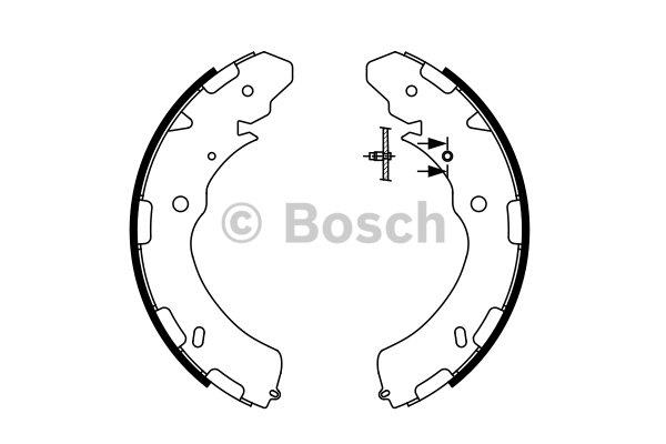Колодки гальмівні барабанні, комплект Bosch 0 986 487 758