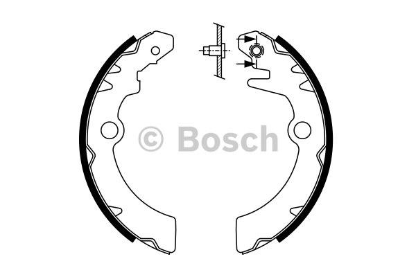 Колодки гальмівні барабанні, комплект Bosch 0 986 487 760