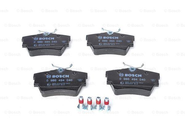 Гальмівні колодки, комплект Bosch 0 986 494 040