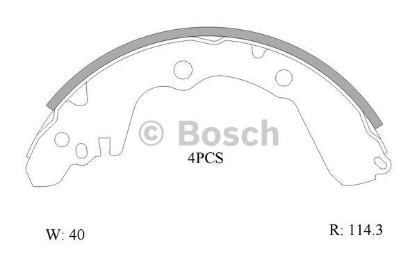 Bosch 0 986 AB0 004 Колодки гальмівні барабанні, комплект 0986AB0004: Купити в Україні - Добра ціна на EXIST.UA!