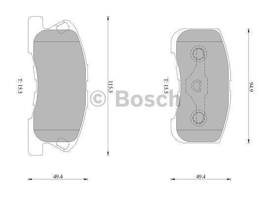 Bosch 0 986 AB0 220 Гальмівні колодки, комплект 0986AB0220: Купити в Україні - Добра ціна на EXIST.UA!