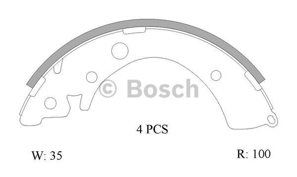 Bosch 0 986 AB0 805 Колодки гальмівні барабанні, комплект 0986AB0805: Приваблива ціна - Купити в Україні на EXIST.UA!
