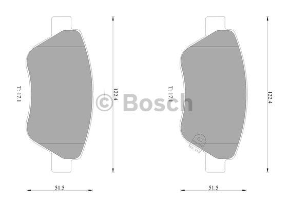Bosch 0 986 AB1 000 Гальмівні колодки, комплект 0986AB1000: Купити в Україні - Добра ціна на EXIST.UA!