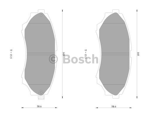Bosch 0 986 AB1 002 Гальмівні колодки, комплект 0986AB1002: Купити в Україні - Добра ціна на EXIST.UA!