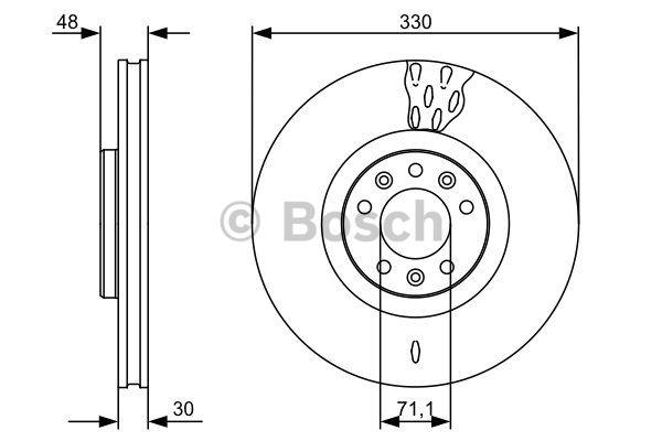 Bosch Диск гальмівний передній вентильований – ціна 2479 UAH