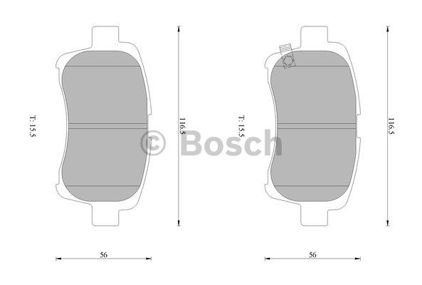 Bosch 0 986 AB1 014 Гальмівні колодки, комплект 0986AB1014: Купити в Україні - Добра ціна на EXIST.UA!