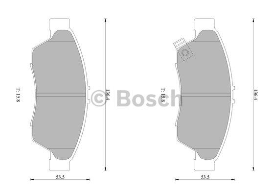 Bosch 0 986 AB1 399 Гальмівні колодки, комплект 0986AB1399: Купити в Україні - Добра ціна на EXIST.UA!