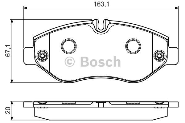 Гальмівні колодки, комплект Bosch 0 986 495 113