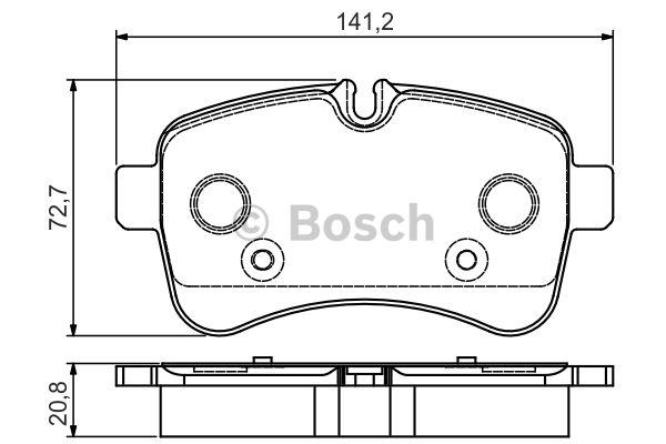 Гальмівні колодки, комплект Bosch 0 986 495 120