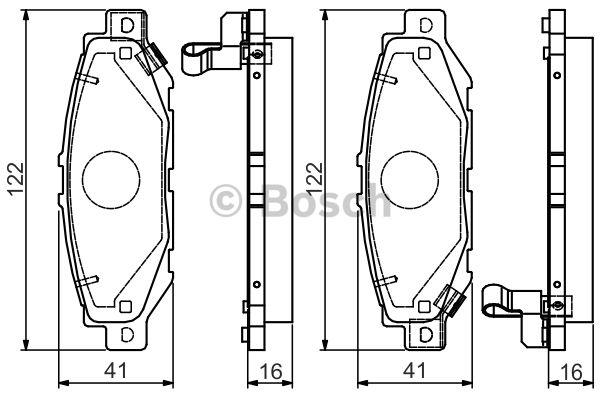 Гальмівні колодки, комплект Bosch 0 986 495 122