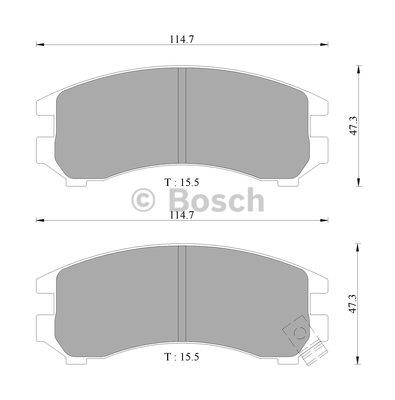 Bosch 0 986 505 375 Гальмівні колодки, комплект 0986505375: Купити в Україні - Добра ціна на EXIST.UA!
