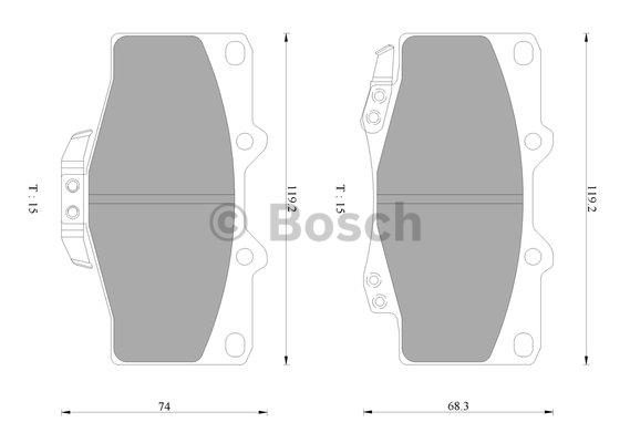 Bosch 0 986 AB2 057 Гальмівні колодки, комплект 0986AB2057: Купити в Україні - Добра ціна на EXIST.UA!