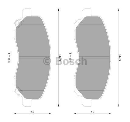 Bosch 0 986 AB2 285 Гальмівні колодки, комплект 0986AB2285: Купити в Україні - Добра ціна на EXIST.UA!