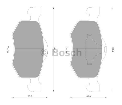 Bosch 0 986 AB2 401 Гальмівні колодки, комплект 0986AB2401: Купити в Україні - Добра ціна на EXIST.UA!
