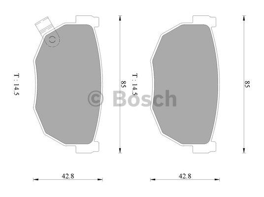 Bosch 0 986 AB2 451 Гальмівні колодки, комплект 0986AB2451: Купити в Україні - Добра ціна на EXIST.UA!