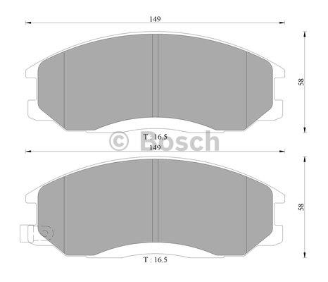 Bosch 0 986 AB3 033 Гальмівні колодки, комплект 0986AB3033: Купити в Україні - Добра ціна на EXIST.UA!
