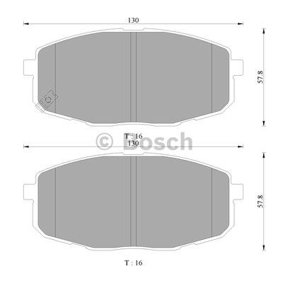Bosch 0 986 AB3 046 Гальмівні колодки, комплект 0986AB3046: Купити в Україні - Добра ціна на EXIST.UA!