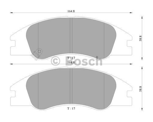 Bosch 0 986 AB3 058 Гальмівні колодки, комплект 0986AB3058: Купити в Україні - Добра ціна на EXIST.UA!