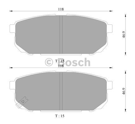 Bosch 0 986 AB3 070 Гальмівні колодки, комплект 0986AB3070: Купити в Україні - Добра ціна на EXIST.UA!