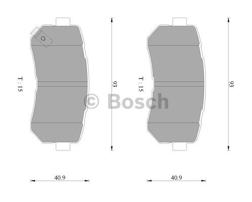 Bosch 0 986 AB3 099 Гальмівні колодки, комплект 0986AB3099: Купити в Україні - Добра ціна на EXIST.UA!