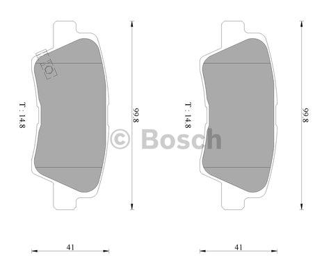 Bosch 0 986 AB3 100 Гальмівні колодки, комплект 0986AB3100: Купити в Україні - Добра ціна на EXIST.UA!