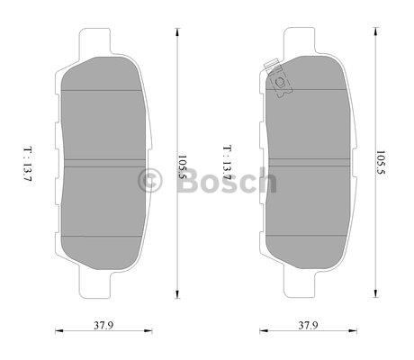 Bosch 0 986 AB3 104 Гальмівні колодки, комплект 0986AB3104: Купити в Україні - Добра ціна на EXIST.UA!