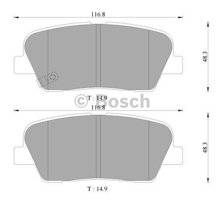 Bosch 0 986 AB3 105 Гальмівні колодки, комплект 0986AB3105: Купити в Україні - Добра ціна на EXIST.UA!