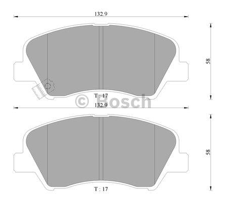 Bosch 0 986 AB3 107 Гальмівні колодки, комплект 0986AB3107: Приваблива ціна - Купити в Україні на EXIST.UA!