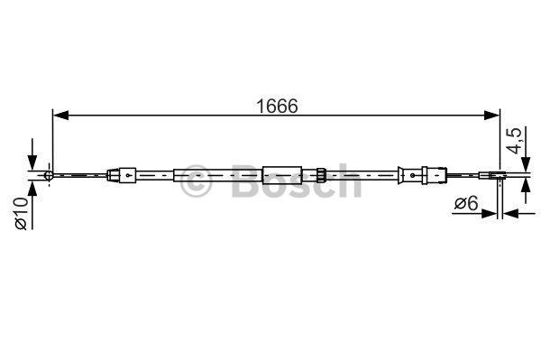 Трос ручного гальма Bosch 1 987 482 032
