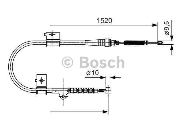 Трос ручника, правый Bosch 1 987 482 051