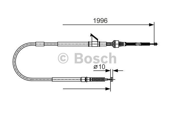 Трос ручника, левый Bosch 1 987 482 068