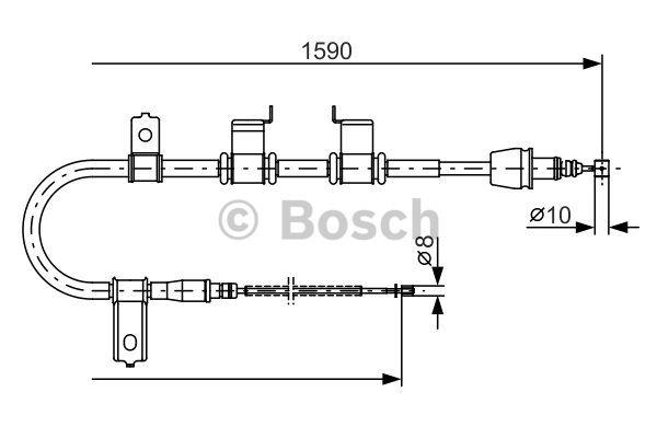 Трос ручника, левый Bosch 1 987 482 072