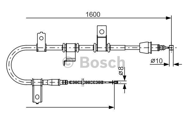 Трос ручника, правый Bosch 1 987 482 073