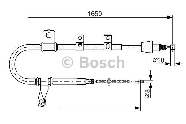 Трос ручника, левый Bosch 1 987 482 074