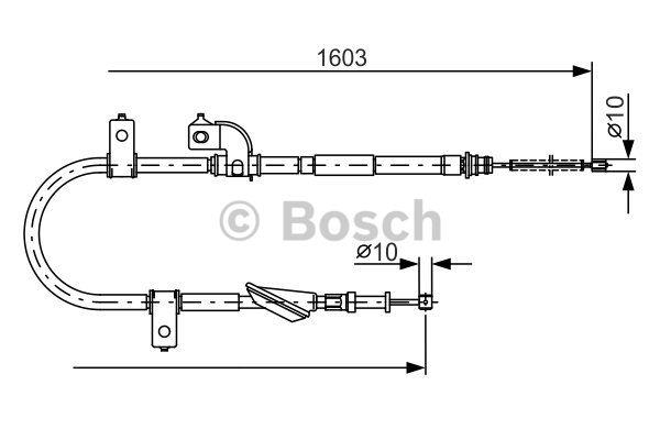 Трос ручника, правый Bosch 1 987 482 080
