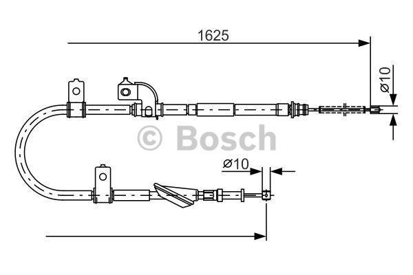 Трос ручника, левый Bosch 1 987 482 081