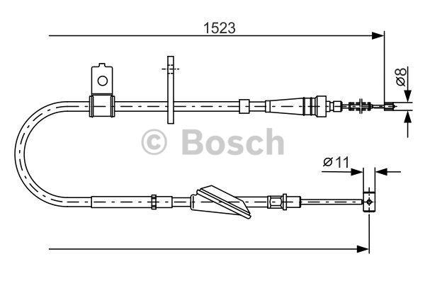 Трос ручного гальма Bosch 1 987 482 092