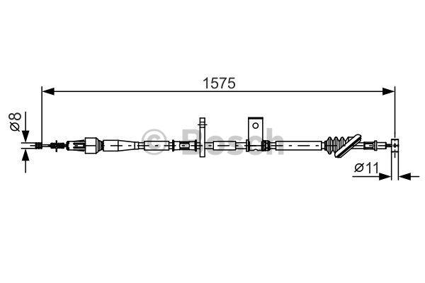 Трос ручного гальма Bosch 1 987 482 095