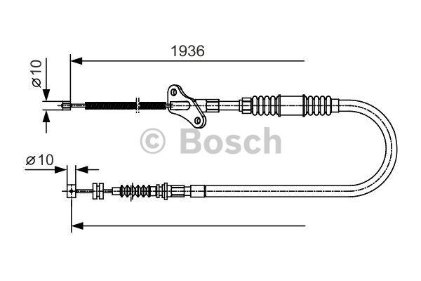 Трос ручника, левый Bosch 1 987 482 111