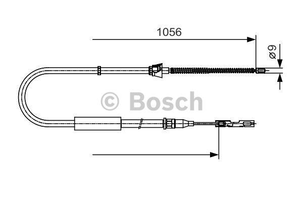Трос ручника, левый Bosch 1 987 482 125