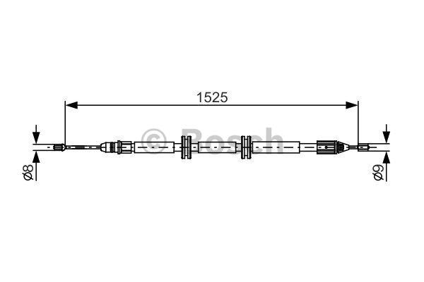 Трос ручного гальма Bosch 1 987 482 142