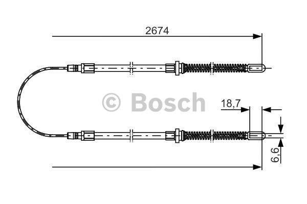Трос ручного гальма Bosch 1 987 482 148